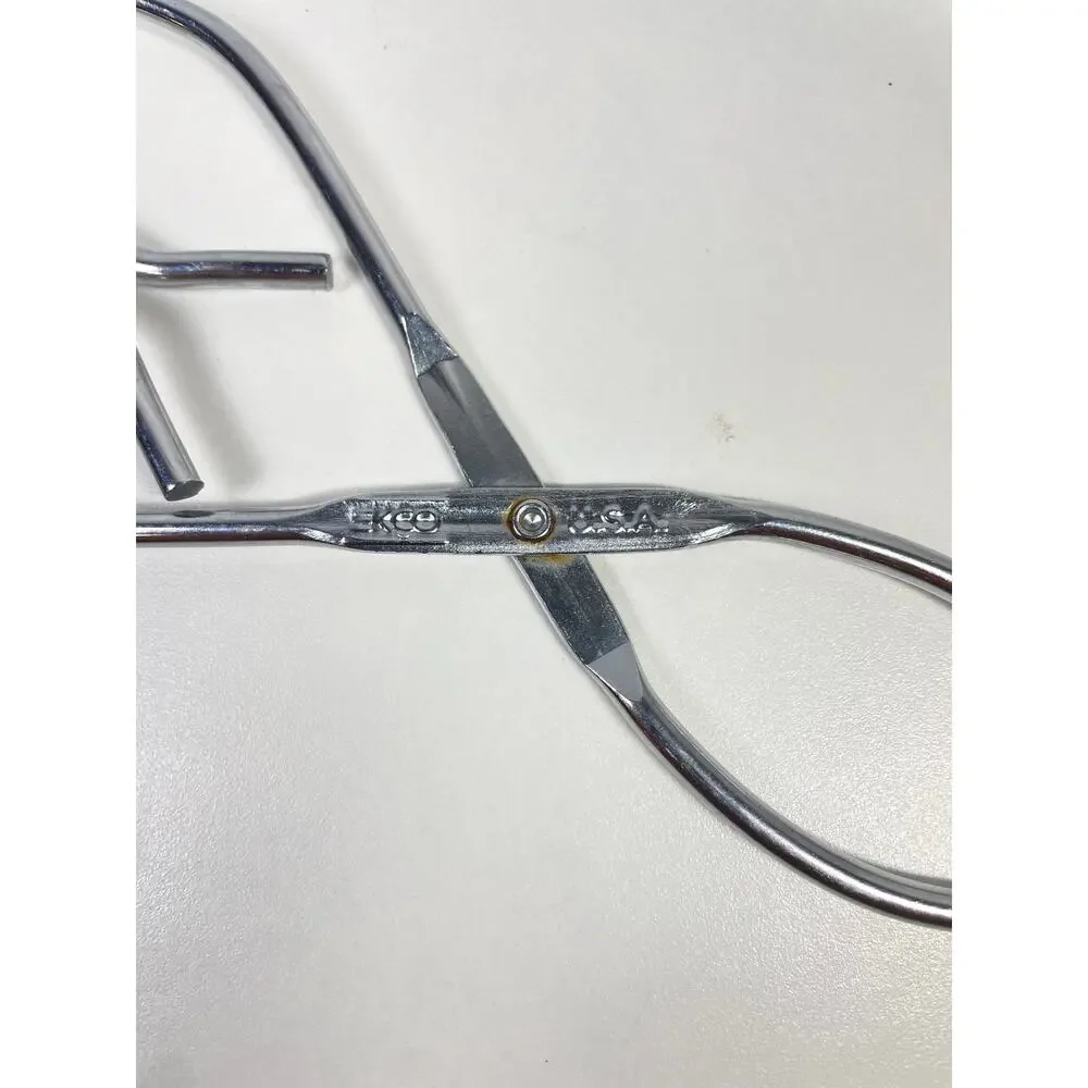 ECKO Kitchen Tongs Stainless Steel Cooking Grab Grasp Flip Utensil Vintage 8